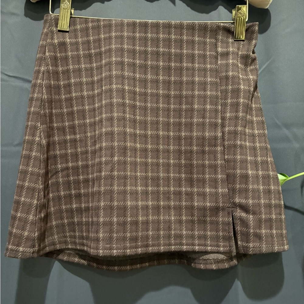 American Eagle Outfitters Brown Tan Wrap Mini Skirt Casual